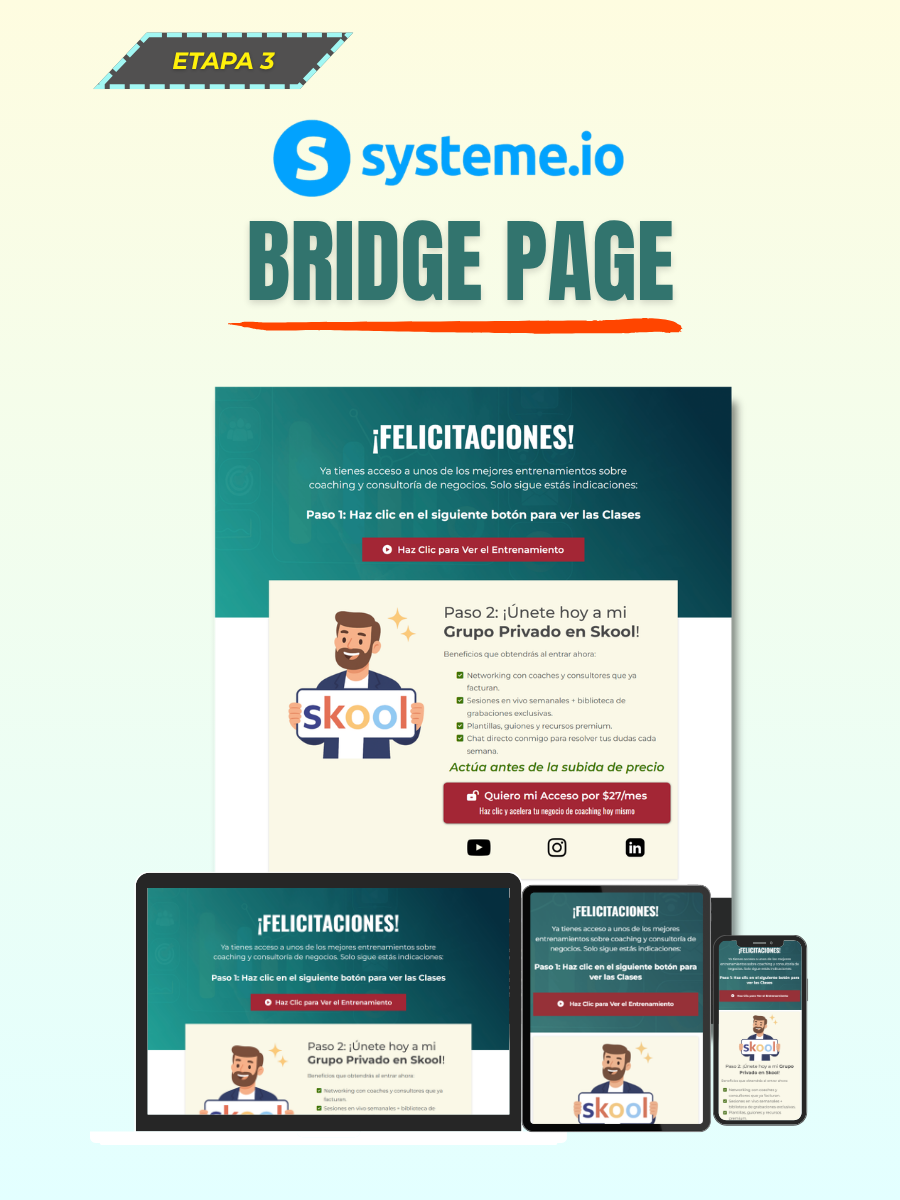 Embudo de Captación de Leads para Coaches y Consultores | Systeme.io - Imagen 3