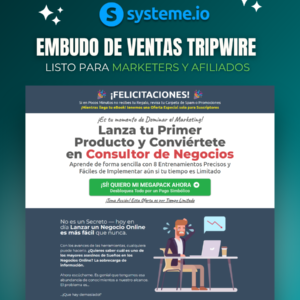 Embudo de Ventas Tripwire de Systeme.io | Incluye 8 Cursos PLR de Marketing & Negocios
