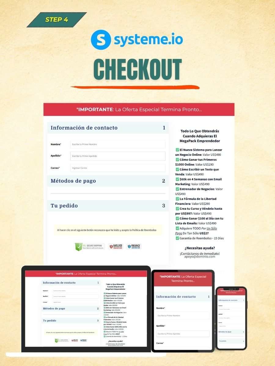 Embudo de Ventas Tripwire de Systeme.io #2 | Incluye 8 Cursos PLR de Marketing & Negocios - Imagen 4